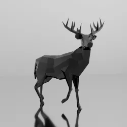 Low Poly Deer Low-poly  3D model