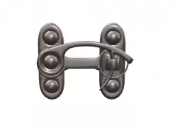 Low Poly Metal Steampunk Safety Pin Button Buckle Low-poly  3D model