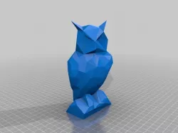 Low Poly Owl Statue