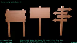 Low poly pointers 2 Low-poly  3D model