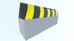 Low Poly Road Blocker - Barrier Low-poly  3D model