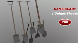 Low Poly Shovel Low-poly  3D model