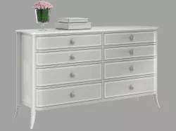 MADAME Adalie French Country Grey Double Dresser 3D model