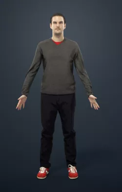 Man Casual Animated  in Jeans - A-pose - Jack  3D model