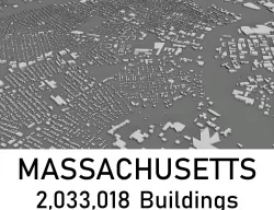 Massachusetts - 2033018 3D Buidlings Low-poly  3D model
