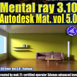 Mental Ray 310 3dsmax 2013 V 5 Materiali Autodesk cd front 3D model