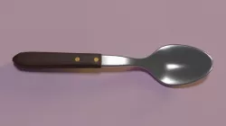 Metal spoon 3D model
