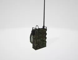 Military Radio Backpack Low-poly  3D model