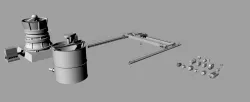 mining components 3D model