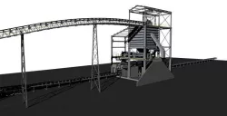 Mining crusher plant 3D model