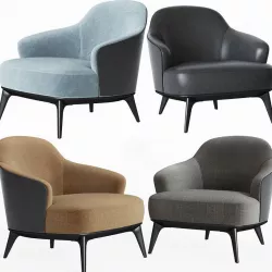 Minotti Leslie Armchair 3D model