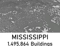 Mississippi - 1495864 3D Buildings Low-poly  3D model