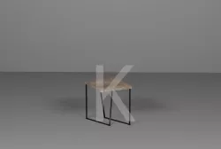 modern wood side table  3D model