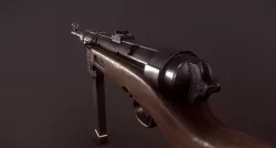 MP41 Submachine Gun Low-poly  3D model