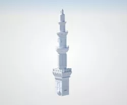 Muhammad Mosque tower  3D model 3D model