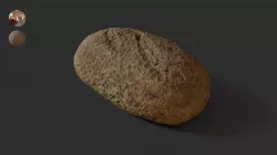 Multigrain Bread Loaf Low-poly  3D model