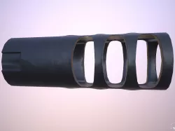 Muzzle Break - Recoil Compensator - Attachment - PBR Low-poly  3D model