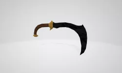 Obsidian Sickle Low-poly  3D model