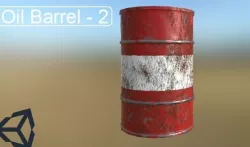 Oil barrel 2 Low-poly  3D model