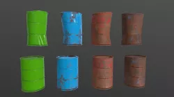 Oil Barrel - PBR  Low-poly  3D model