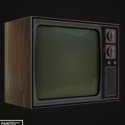 Old 60s Tv Low-poly  3D model