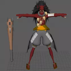 Oni - demonio japones Low-poly  3D model