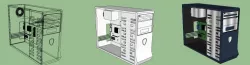 Opened Computer 3D model
