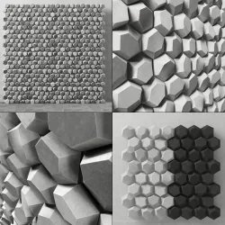 Panel decor hexagon 3D model