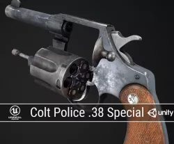 PBR Colt Police 38 Special Low-poly  3D model