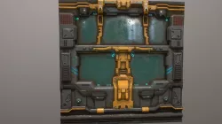 PBR tileable sci fi building facade with windows textures Texture