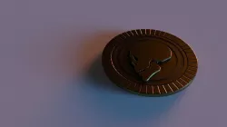 Pirate Coin 3D model