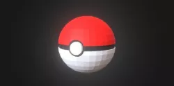 Pokeball Low-poly  3D model
