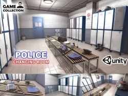 Police Changing Room Low-poly  3D model