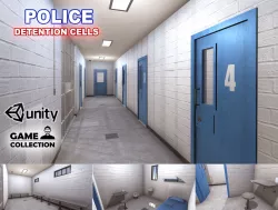 Police Detention Cells Low-poly  3D model