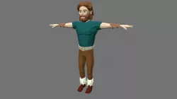 Polygonal Low Poly Style Viking Warrior Low-poly  3D model