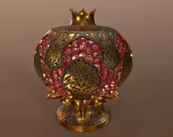 Pomegranate Souvenir Low-poly  3D model