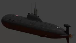 project 971 akula schuka B Low-poly  3D model