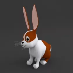 Rabbit Cartoon Low-poly  3D model