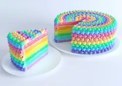 Rainbow Cake 3D model