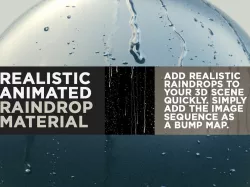 Realistic Animated Raindrop Material Texture