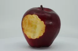 Realistic - Red Apple Bitten Low-poly  3D model