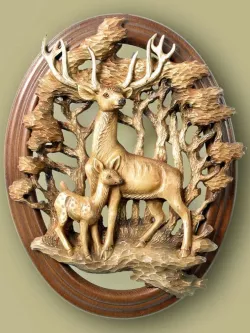 reindeers 3D models for artcam and aspire 3D model