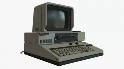 Retro Sci-Fi Computer Low-poly  3D model