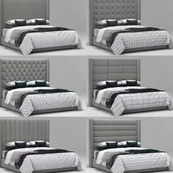 RH Modena Shelter bed collection 3D model