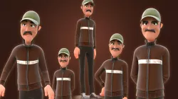 RIGGED CARTOON MAN - CARTOON BAD MAN 3D model