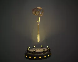 Rocket hammer Low-poly  3D model