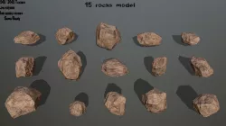 rocks Low-poly  3D model