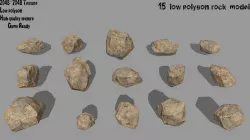 rocks Low-poly  3D model