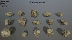 rocks Low-poly  3D model