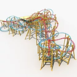 Roller Coaster 2 3D model